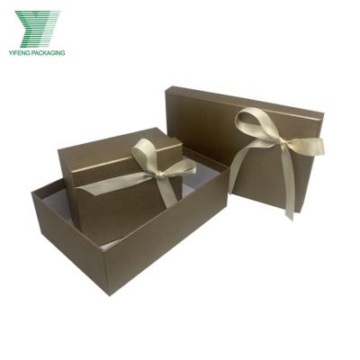 China High Quality Luxury Custom Recycled Materials Printing Middle East Rigid Dates Gift Paper Box With Ribbon for sale