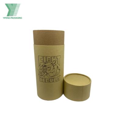 China Wholesale High Quality Eco-friendly Recyclable Round Material Cylinder Custom Logo Printing Kraft Paper Cardboard Tube Packaging for sale