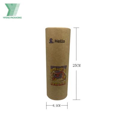 China Recyclable High Quality Recycled Luxury Customized Printing Kraft Paper Cardboard Round Tube Kraft Paper Gift Box for sale