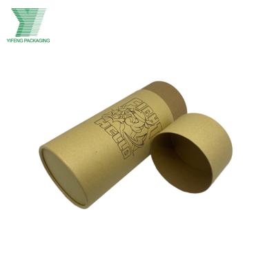 China Recyclable Biodegradation Food Grade Kraft Paper Tube Packaging Recycled Round Paper Box With Lid for sale