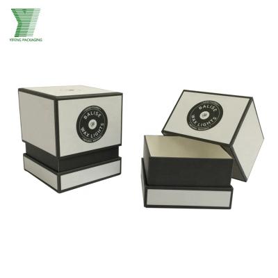 China Wholesale Custom Printing Recyclable Logo Luxury White Lid and Base Candle Jar Packaging Box with EVA Insert for sale