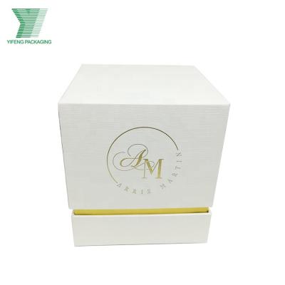 China Wholesale Luxury Cardboard Gift Recyclable Custom Logo Packaging Candle Jars And Boxes Custom Candle Box With Lid for sale