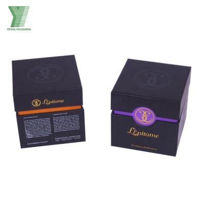 China New Arrival Recyclable Reasonable Price Custom Color Stamping Gold Logo Package Candle Perfume Packaging Shoulder Square Paper Gift Box for sale