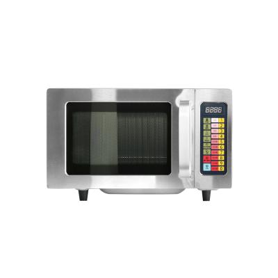 China 900W Stainless Steel Five Coating Display Cook Outdoor Commercial Firepower Led Fast Food Automatic Microwave Oven for sale