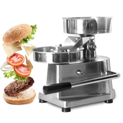 China GZKITCHEN Meat Press Hamburger Press Machine Aluminum Alloy Round Hamburger Patty Maker 150mm With 500 Pcs Patty Paper for sale