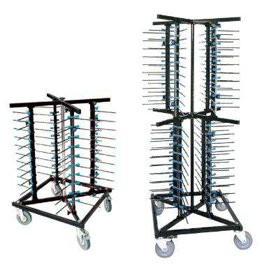 China Eco - Friendly Stainless Steel Plate Rack Mobile Trolley Dish Rack Trolley With 40 / 80 Plates for sale