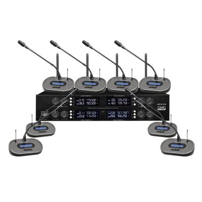 China Convenient Wireless Microphone System Tabletop Meeting 8 Channel Conference MIC for sale