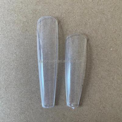 China Easy Apply Long Coffin Nail Tips 3Xl Tapered Full Cover XXL Coffin Nails ABS Press On Fake Nails for sale