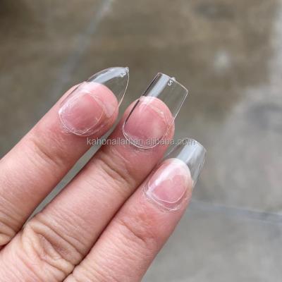 China Easy Apply 500 Pcs Short Coffin Tips Full Cover Acrylic Nails Press On Nail Tips Size 12 For Wholesale for sale