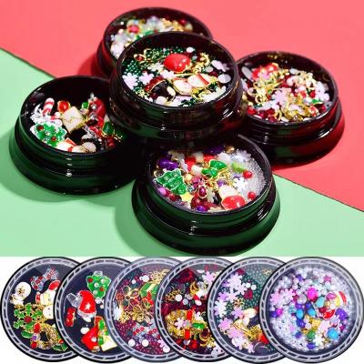 China Easy Apply New Fashion 3D Design Merry Christmas Nail Art Decorations Nail Stickers For Salon Store for sale