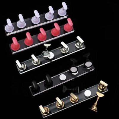 China New Arrival Gold Quick Dry Silver Color Magnetic Nail Tip Holder Practice Display For Nails Tips for sale