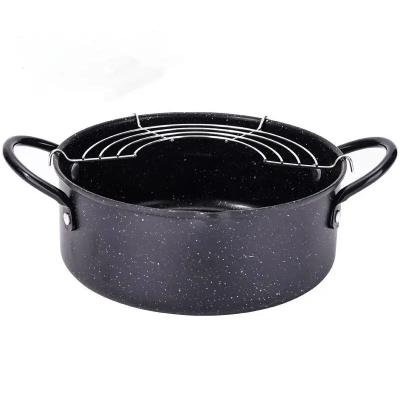 China Viable Non-Stick Stock Pot Casserole Tempura Fryer Kitchen Iron Deep Fryer for sale