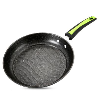 China Sustainable Kitchen Maifan Hot-selling Medical Stone Cookware Set Frying Pan Set Nonstick Pot Set Three Piece for sale