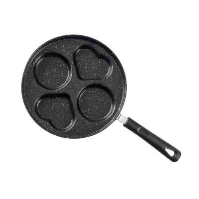 China Fried Egg Pot Pan Kitchen Cooking Pot Omelette Non-Stick Non-Stick Pan 4 Hole Flat Bottom Medical Stone Pan for sale