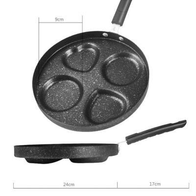 China Viable Medical Stone Omelette Pan Four-hole Egg Baking Pan Non-Stick Mini Omelette Breakfast Frying Pan Pot for sale