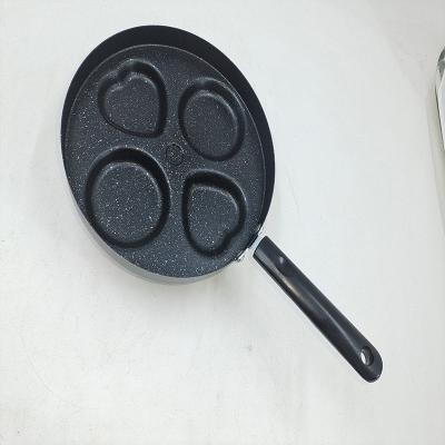 China Viable Round 4-Hole Hamburger Fried Egg Pot Omelette Cookware Non-Stick Nonstick Frying Pan for sale