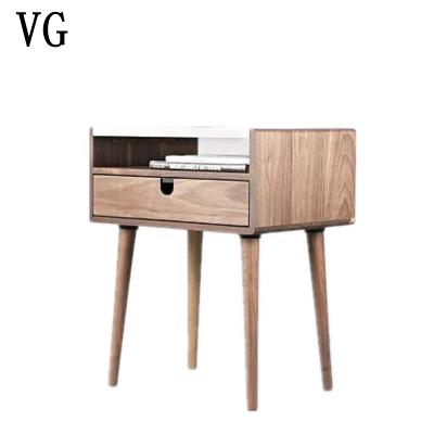 China Durable high quality concise design solid oak wood nightstand bedroom furniture for sale