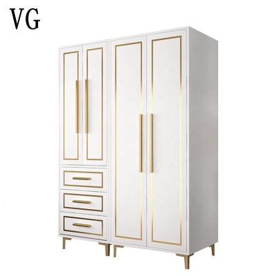 China Luxury Elegant Storage Italy Stainless Steel Paint Baking Process Sleek Wardrobe for sale