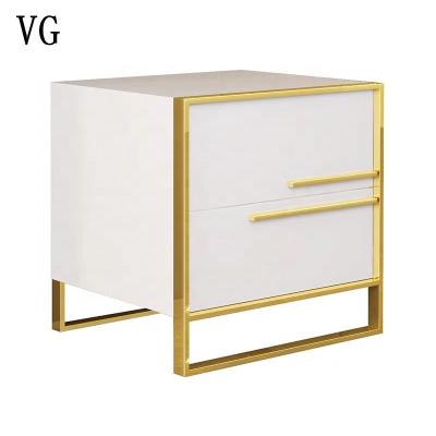 China Newest storage series italian simple luxury painting bakery process nightstand bedrooms for sale