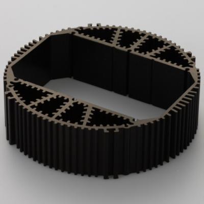 China Radiator Extrusion Aluminum Heatsink with Anodized Black for sale