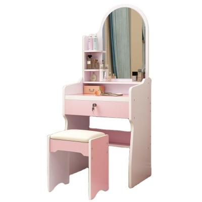 China (Other)Adjustable Modern European MDF Make Up Dressing Table With Mirror Vanity Makeup Table For Simple Family Style Dressing Table for sale