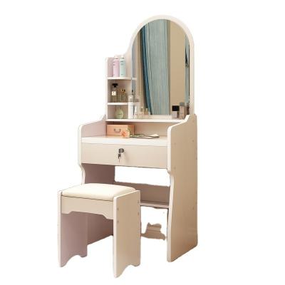 China Modern MDF European (Other) Style Adjustable Simple Dressing Table Make Up Dressing Table With Mirror Vanity Makeup Table For Family for sale