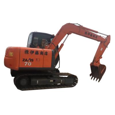 China Construction Second Hand Cheap Digging Excavator Sell Small Digger Used Excavator HITACHI ZX70 7ton Mini Excavator for sale