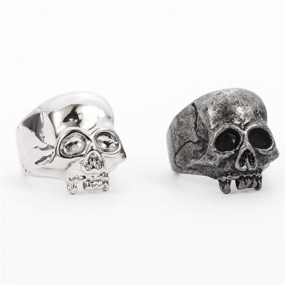 China Durable Wholesale Custom Skull Punk Ring For Men Retro Ring European Skeleton Rings For Fashion Jewelry for sale