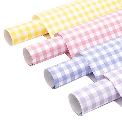 China Plaid Waterproof Modern Fresh Waterproof Flower Summer Color Style Wrapping Paper For Flowers for sale