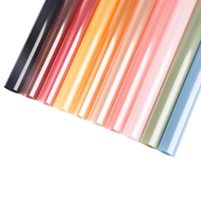 China Hot Sale New Flower Waterproof Translucent Colored Bouquet Cellophane Slightly Waterproof Kraft Paper Material for sale