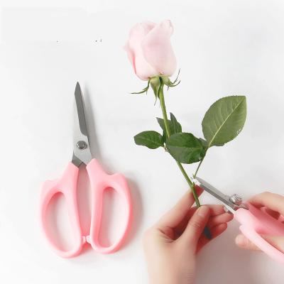 China New Universal Anti-Slip Handle Flower Scissors Rose Branch Shears Gardening Pruning Florist Tools for sale