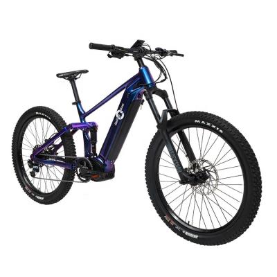 China 2023 New Design Aluminum Alloy China Navigation Bikes Full Suspension 48V 1000W Mid Drive Bafang G510 Electric Mountain Bike for sale