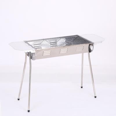 China High Quality Portable Outdoor Charcoal BBQ Grill Adjustable Size Standing Stainless Steel Smokeless BBQ Grill for sale