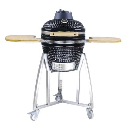 China Wholesale Size Large Capacity 3-5 People Adjustable Ceramic BBQ Charcoal Grill Portable BBQ Grills Ceramic Egg BBQ Grill for sale