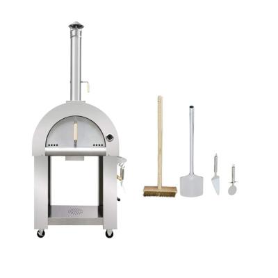 China Outdoor Hot Selling Gas And Wood Fired Stainless Steel Pizza Oven For Outdoor for sale