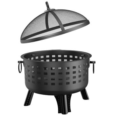 China Stocked Outdoor Metal Round Patio Yard Grill BBQ Fire Pit for sale