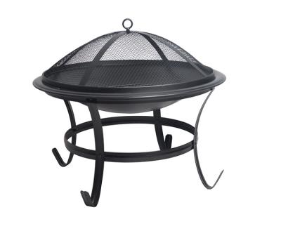 China Customized Portable Outdoor Fire Pit Easily Cleaned Backyard/Garden Round With Mesh Cover And Grill for sale