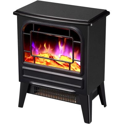 China Cheap Modern Decorative Led Antique 3D Flame 3D Flame Heater Freestanding Stove Electric Fireplace With Heater for sale