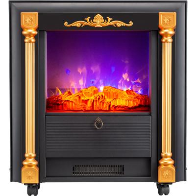 China Chinese Indoor Flame 3D Log Burner Fireplace Factory European Small Wood Stove for sale