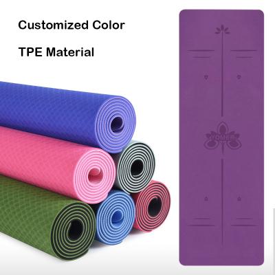 China 2022 Hotsell Durable Washable Waterproof Eco Friendly Customized Strip Non Slip Exercise Yoga Mat for sale