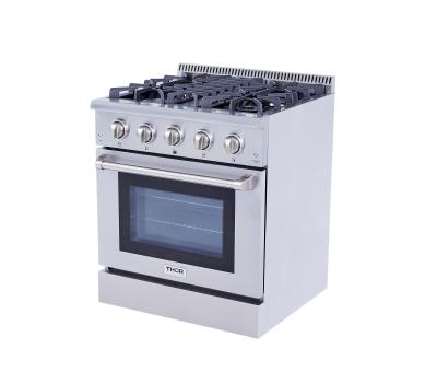 China Adjustable Size Home Kitchen Appliances Stainless Steel 4 Burner Gas Cooker Oven for sale