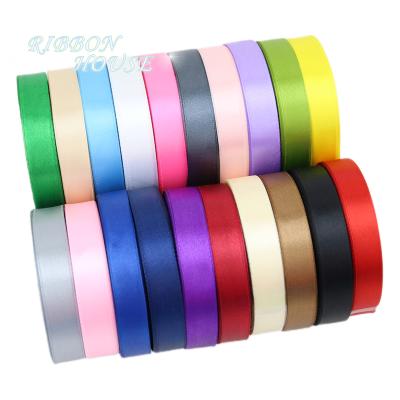 China High Tenacity Single Face Satin Ribbon Webbing Decoration Gift Christmas Ribbons (25 yards/roll) 15mm for sale