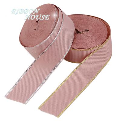 China Pretty design solid polyester grosgrain ribbon roll workable with best quality and cheap price for sale