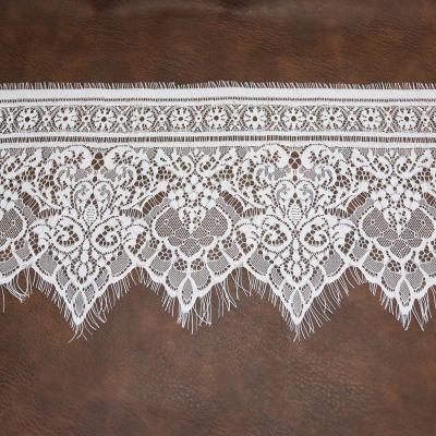 China 25cm Water Soluble White Fashion High Quality Handmade Eyelash Lace (3meters) DIY Trimming Fabric for sale