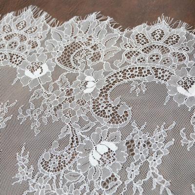 China (3yards/lot) 60cm Eyelash Lace Ribbon Water Soluble Floral Embroidered Apparel Accessories Lace Up Handmade Material for sale