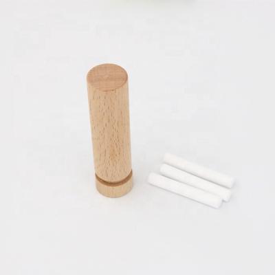 China DIY Nasal Inhaler Wooden Blank Nasal Inhaler Sticks Inhaler Parts To Fill Essential Oils , We Can Have Logo Engraved for sale