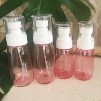 China 30ml /60ml/80ml/100ml cosmetic spray bottle with PETG superfine mist, small spray bottle travel set for sale