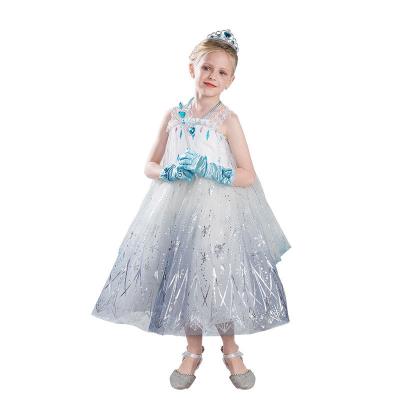 China Girls' dress summer 2021 new children's Princess Elsa dress Kids Halloween Costume suspender with bouffant gauze skirt for sale