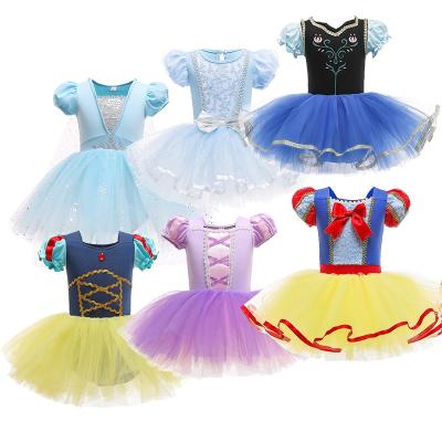 China Children Elsa Anna Rapunzel Snow White Tutu Dress Princess Costume Kids Girl Performance Dance Leotard Ballet Baby Girls Dress for sale