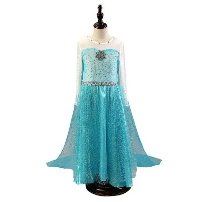 Cina Girl Elsa Dress Kids Summer Sequins Princess Costume Children Snow Queen Elsa Halloween Costume Cosplay Fancy Dress For Kids in vendita